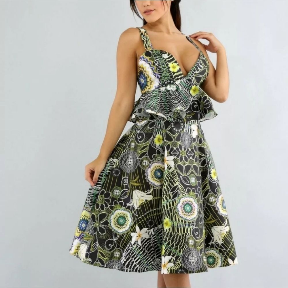 Floral Pop Flare Dress (10)